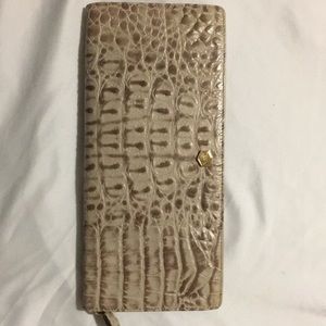 Lodis Leather Crocodile Clutch